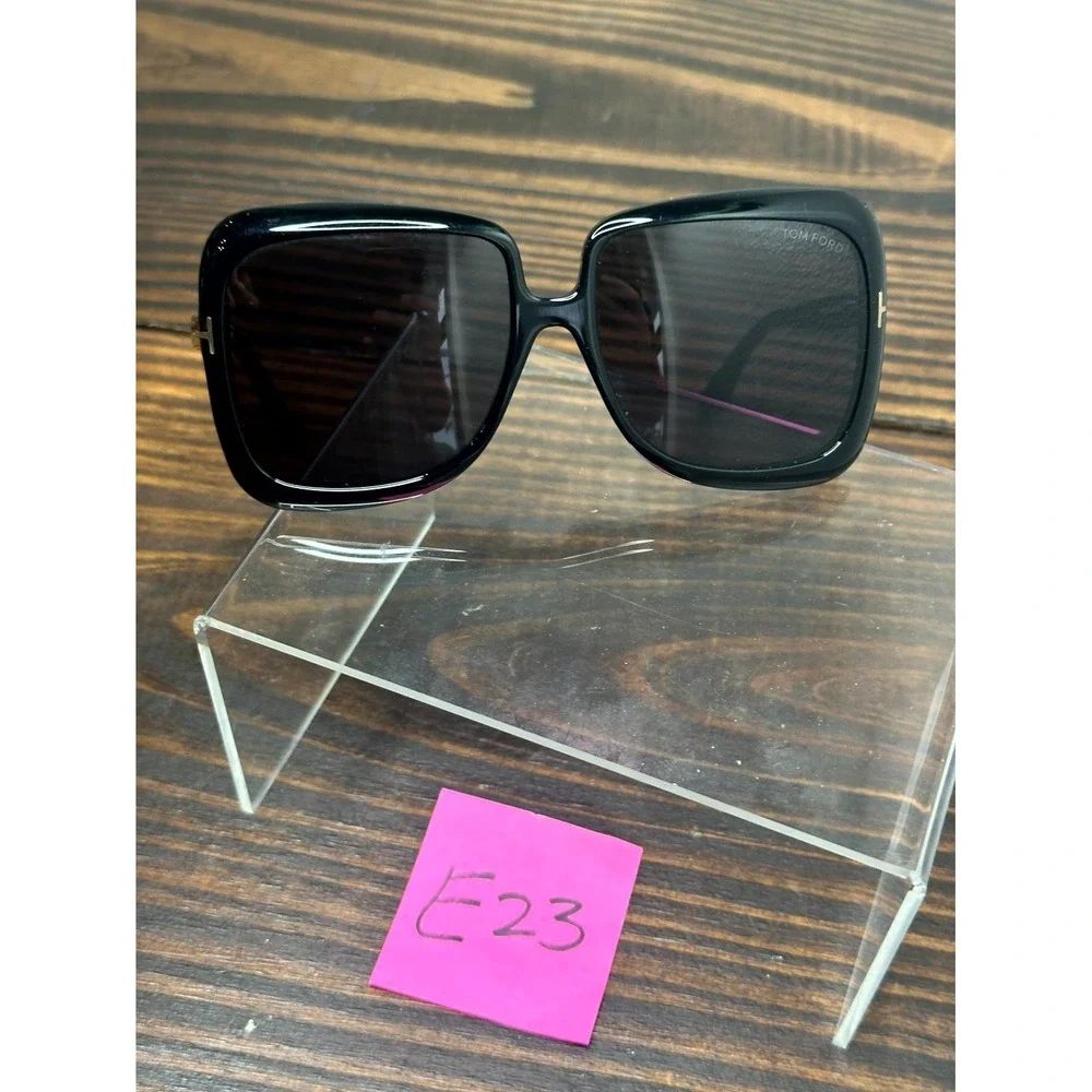 Tom Ford Lorelai TF1156 ECO 01A Womens Polished Black Sunglasses Square Full Rim